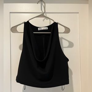 Zara cowl neck crop top
